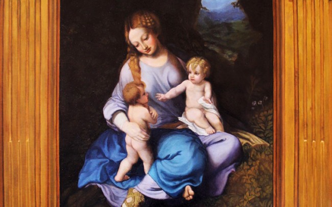 La Virgen, Jesús y San Juan de Correggio