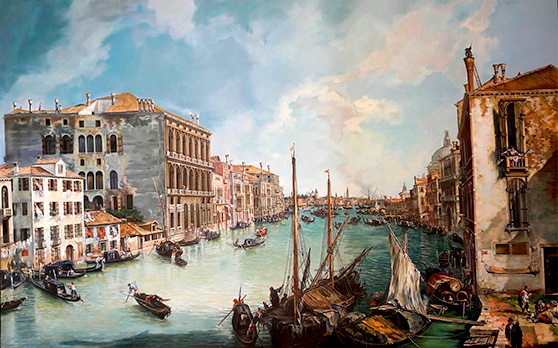 copia del cuadro gran canal desde San Vio Venecia